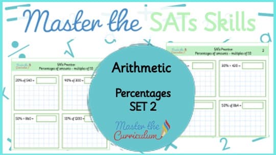 Cover of SATs Arithmetic – Percentages Set 2