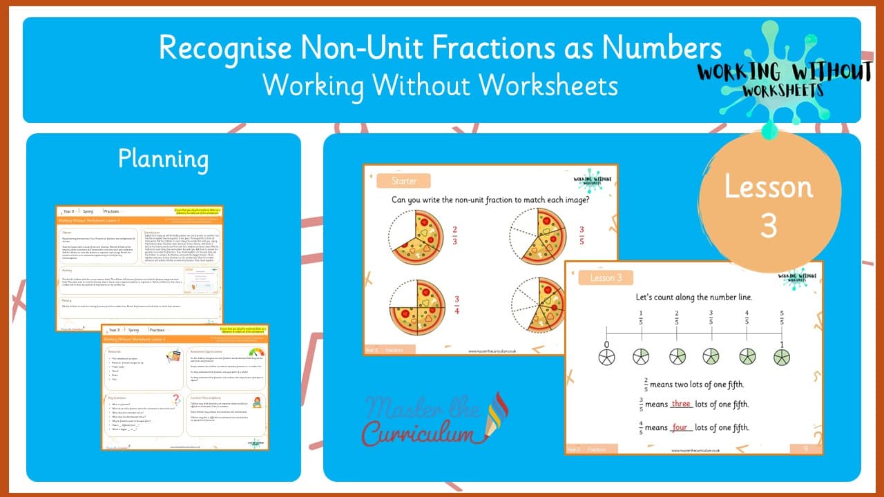 Cover of L3 Recognise Non-Unit Fractions as Numbers