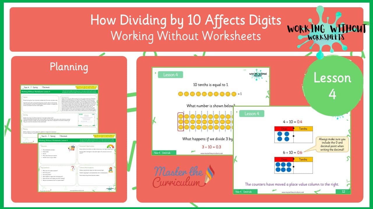 Cover of L4 Understand How Dividing by 10 Affects Digits