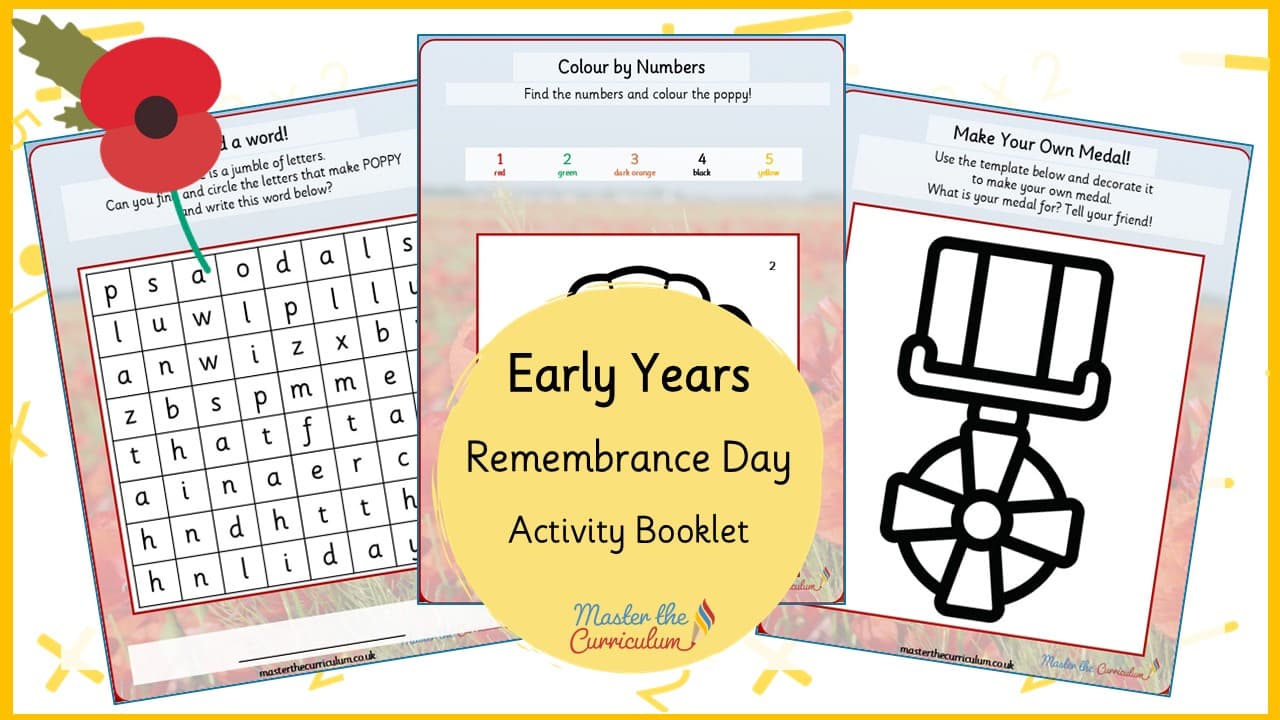 Cover of EYFS Remembrance Day Activity Booklet