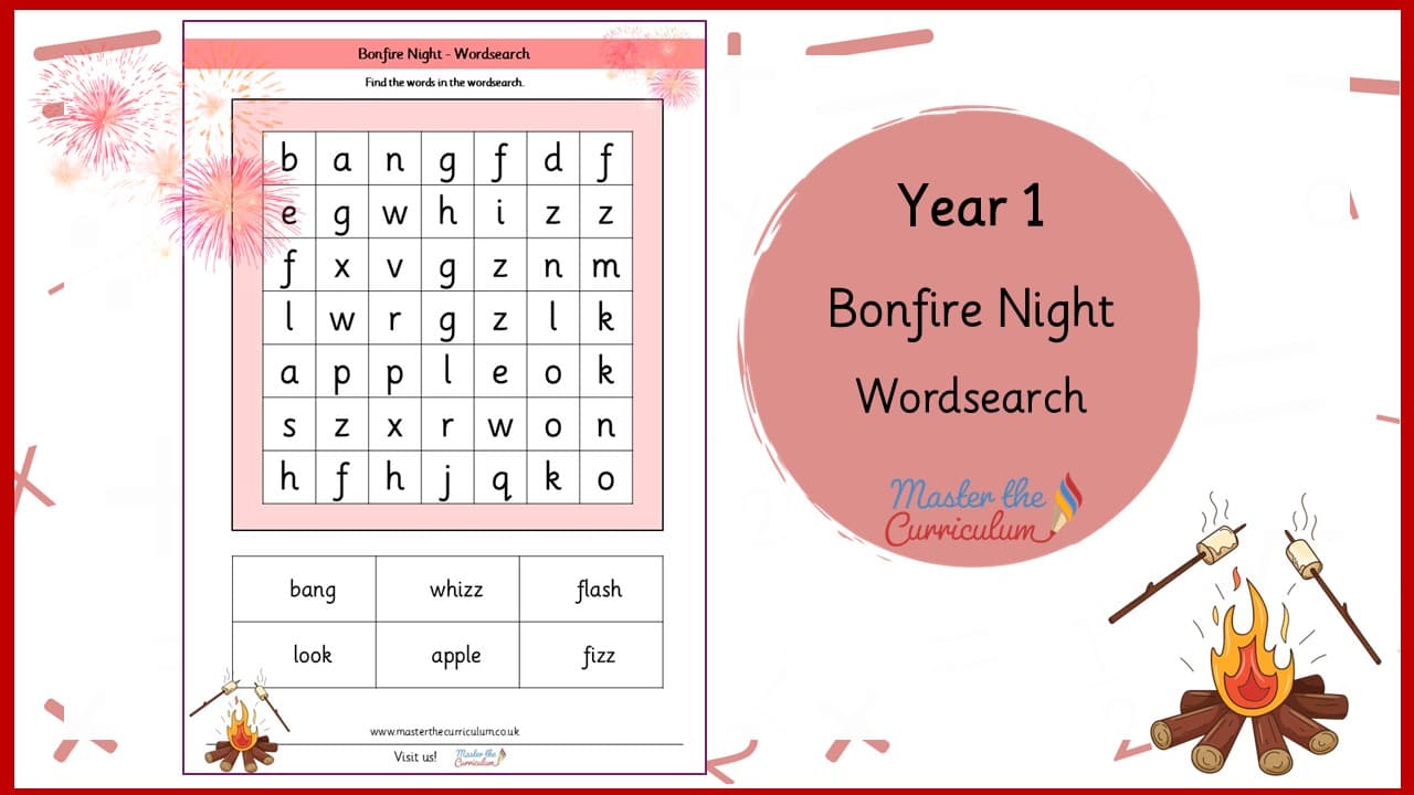 Cover of Bonfire Night Wordsearch