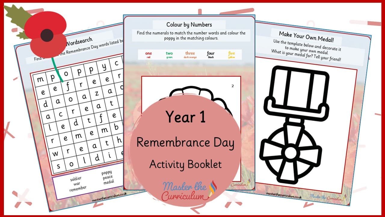 Cover of Remembrance Day Activity Booklet