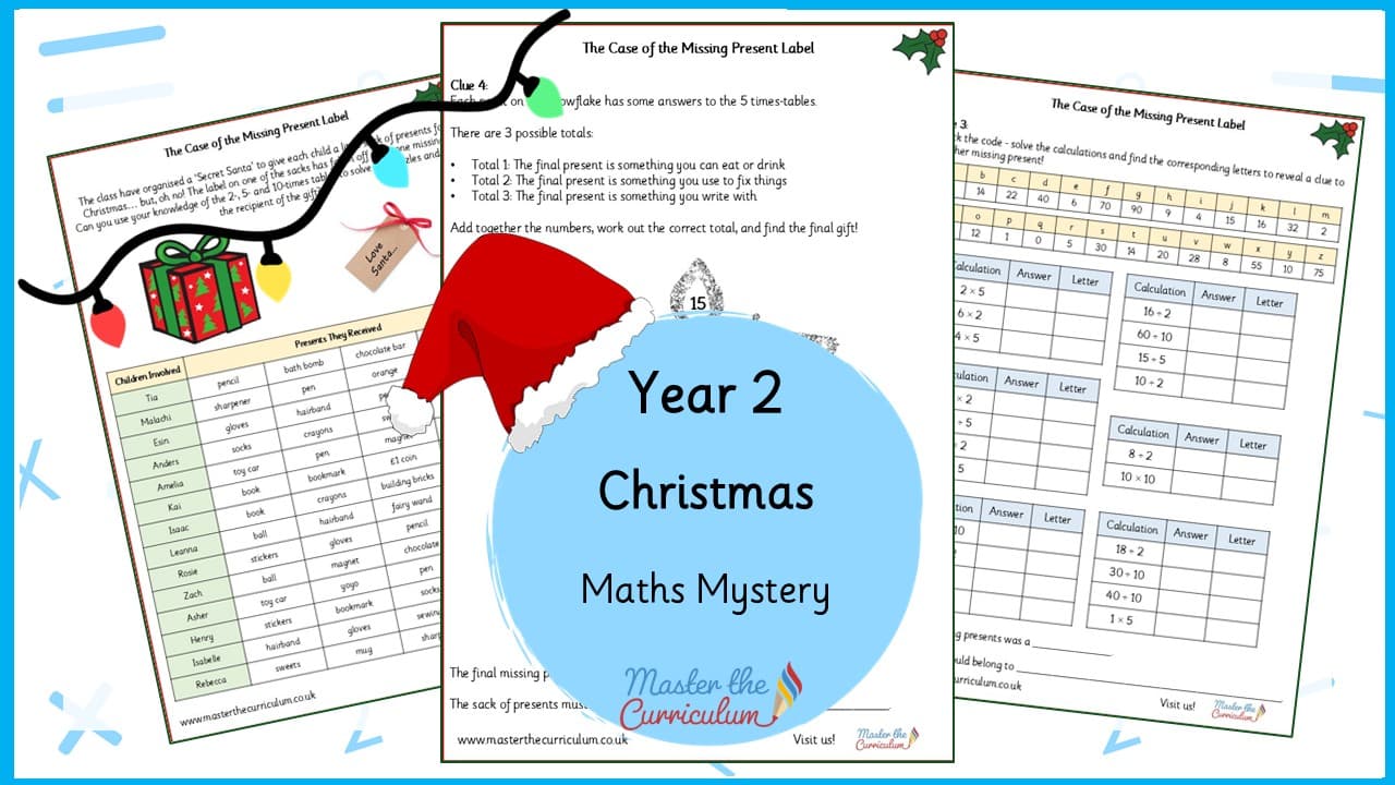 Cover of Year 2 Christmas Maths Mystery