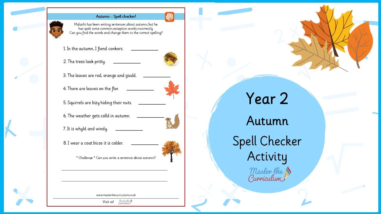 Cover of Autumn Spell Checker Activity