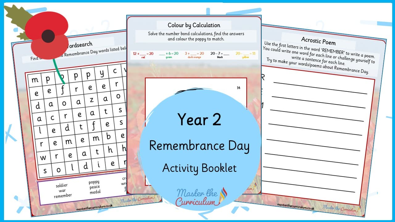 Cover of Remembrance Day Activity Booklet