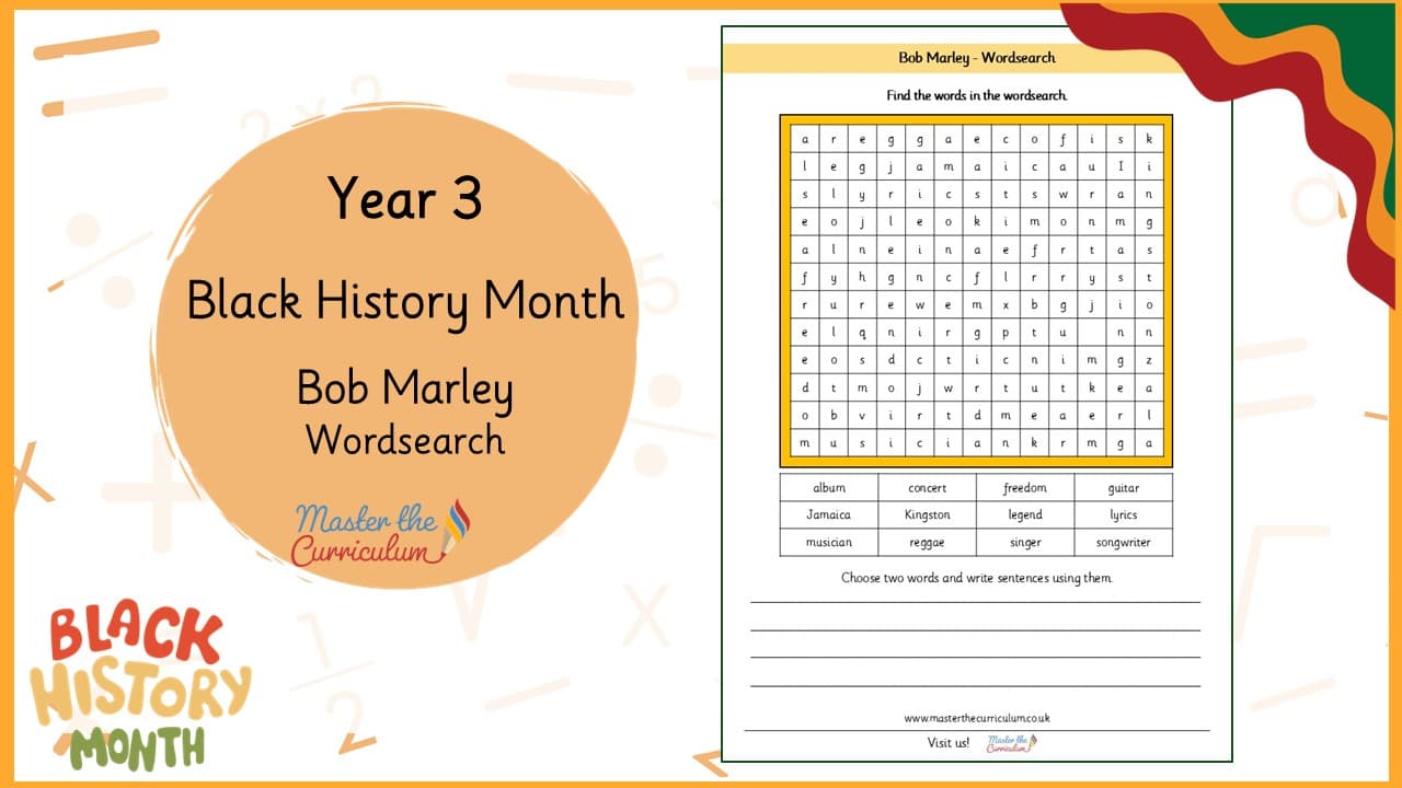 Cover of Bob Marley – Wordsearch