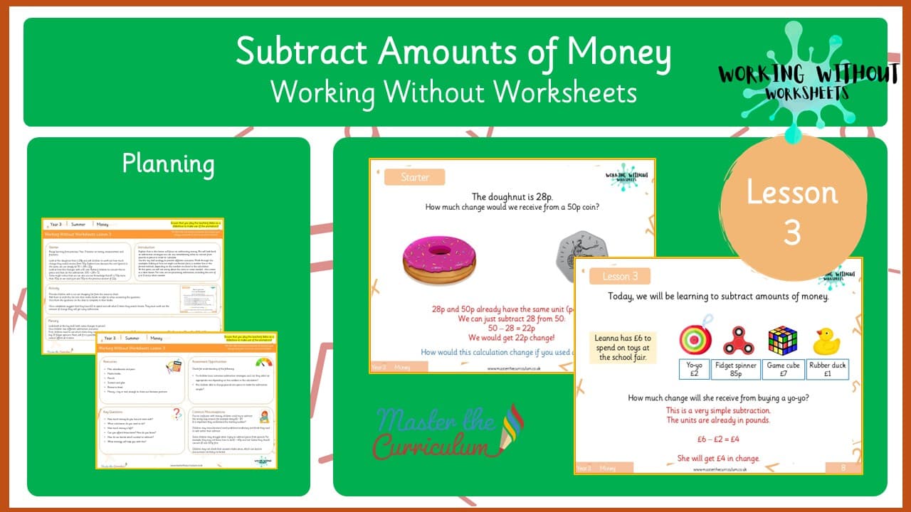 Cover of L3 Subtract Amounts of Money