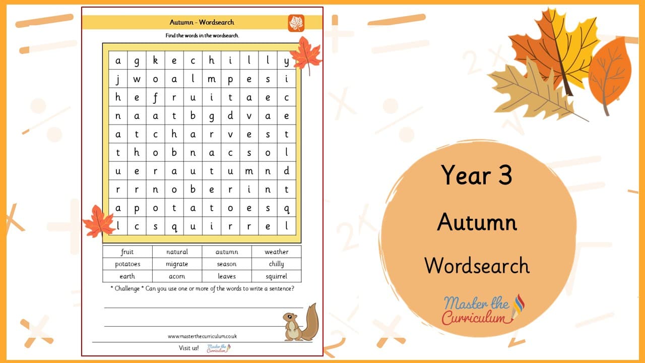Cover of Autumn Wordsearch