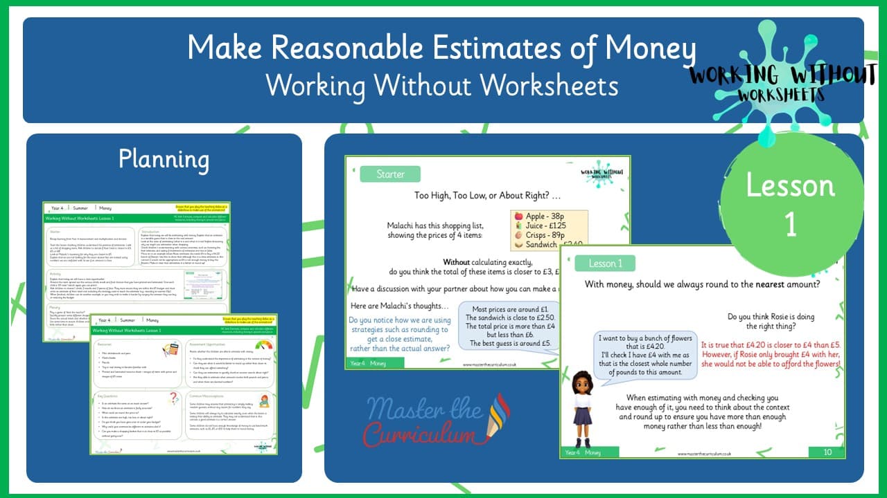 Cover of L1 Make Reasonable Estimates of Money