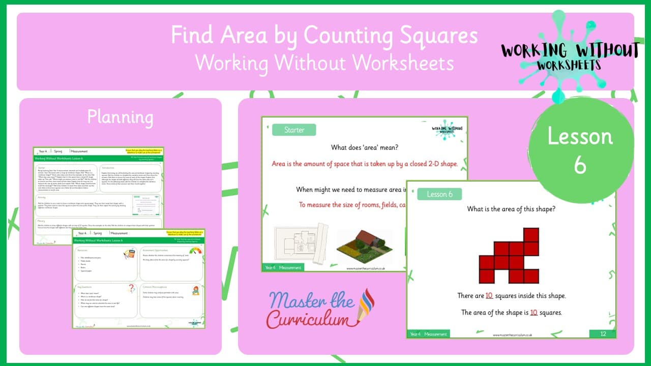 Cover of L6 Find the Area of Rectilinear Shapes by Counting Squares
