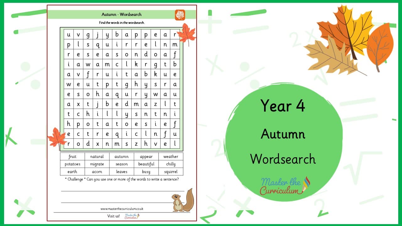 Cover of Autumn Wordsearch