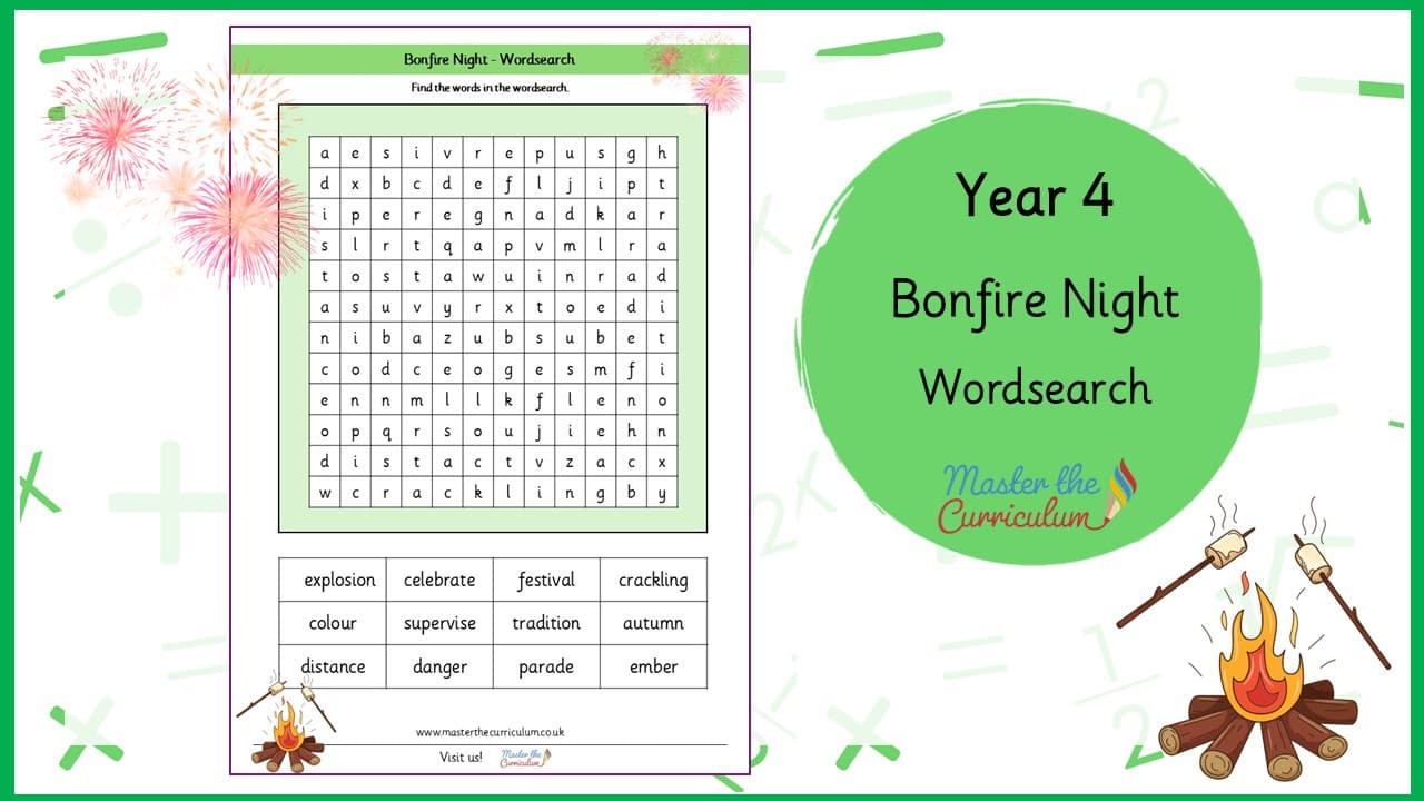 Cover of Bonfire Night Wordsearch