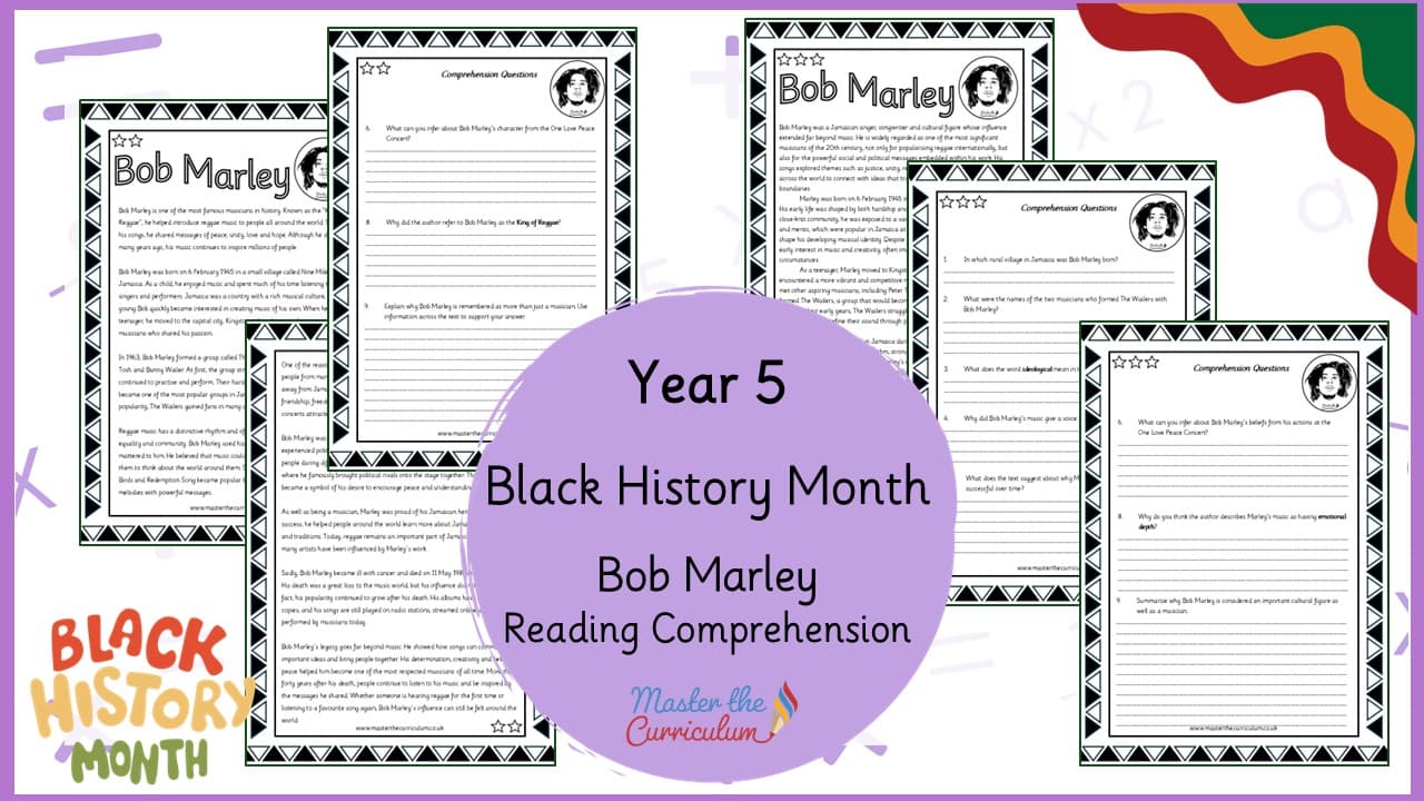 Cover of Bob Marley – Reading Comprehension