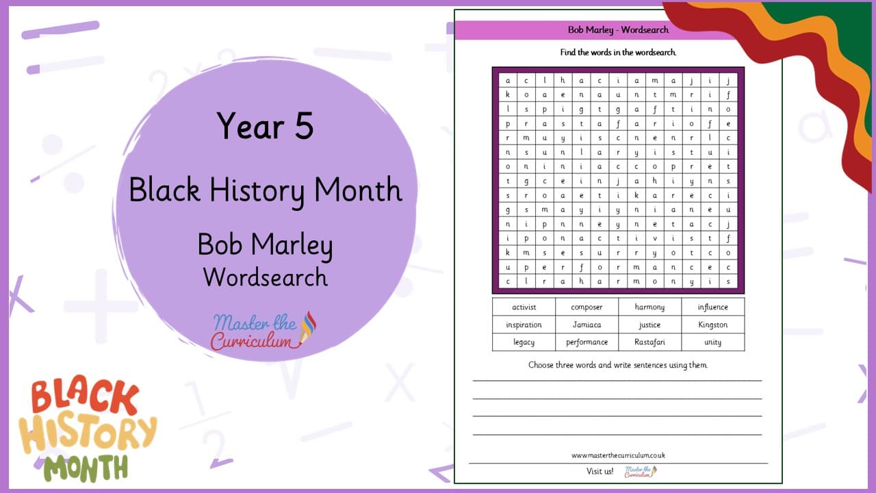 Cover of Bob Marley – Wordsearch