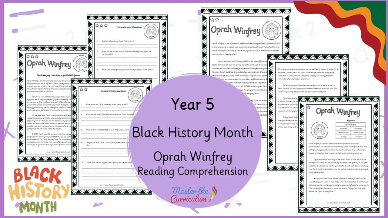 Cover of Oprah Winfrey – Reading Comprehension