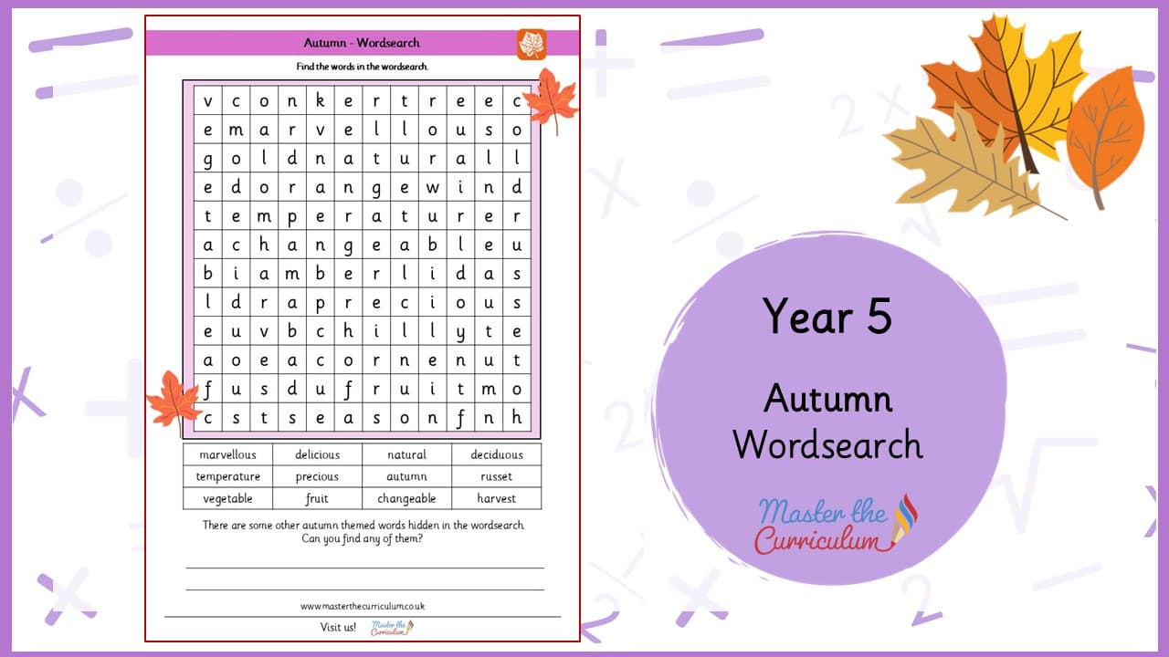 Cover of Autumn Wordsearch