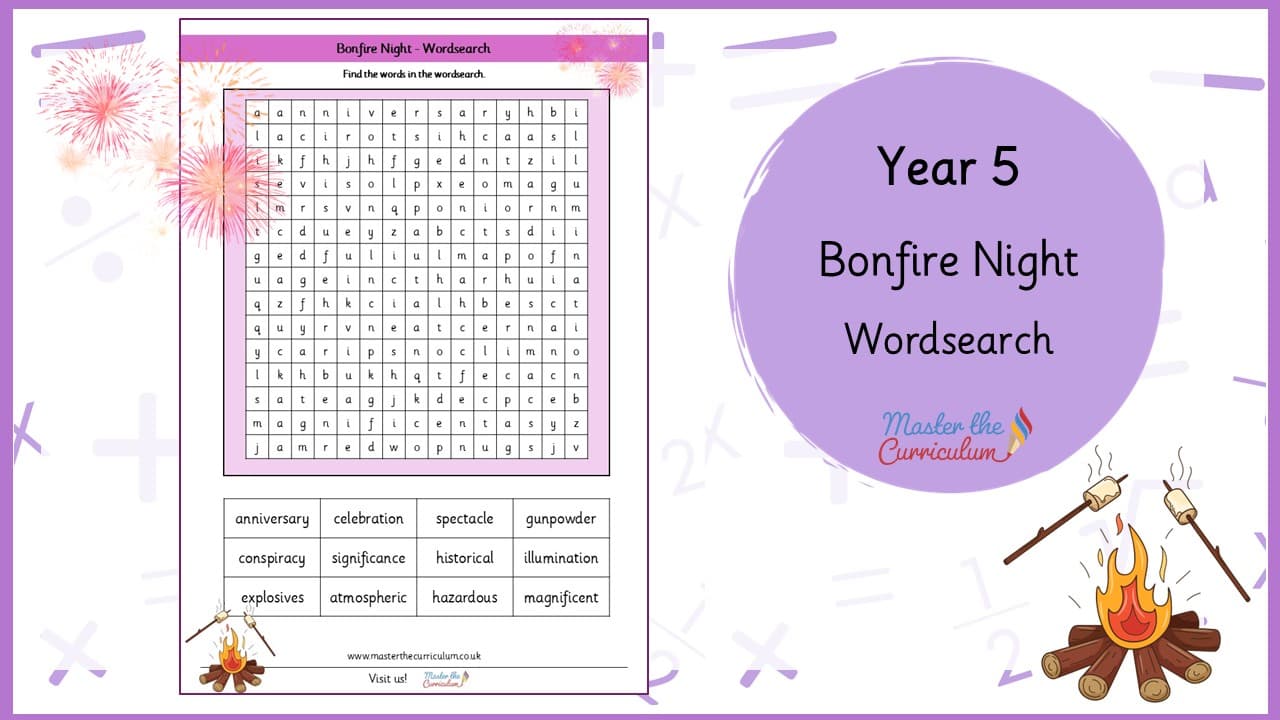 Cover of Bonfire Night Wordsearch