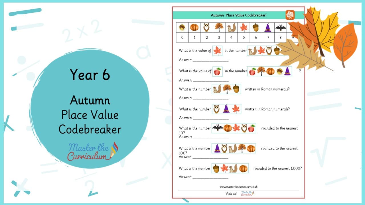 Cover of Autumn Place Value Codebreaker