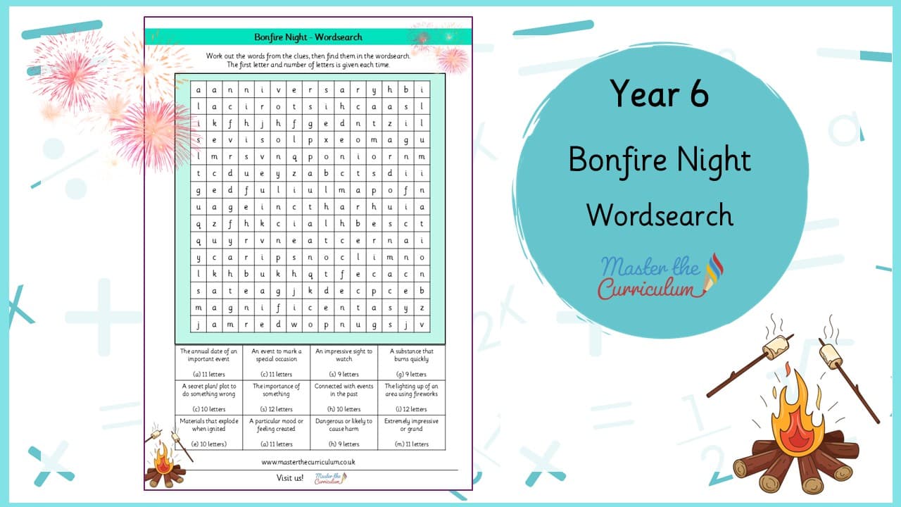 Cover of Bonfire Night Wordsearch