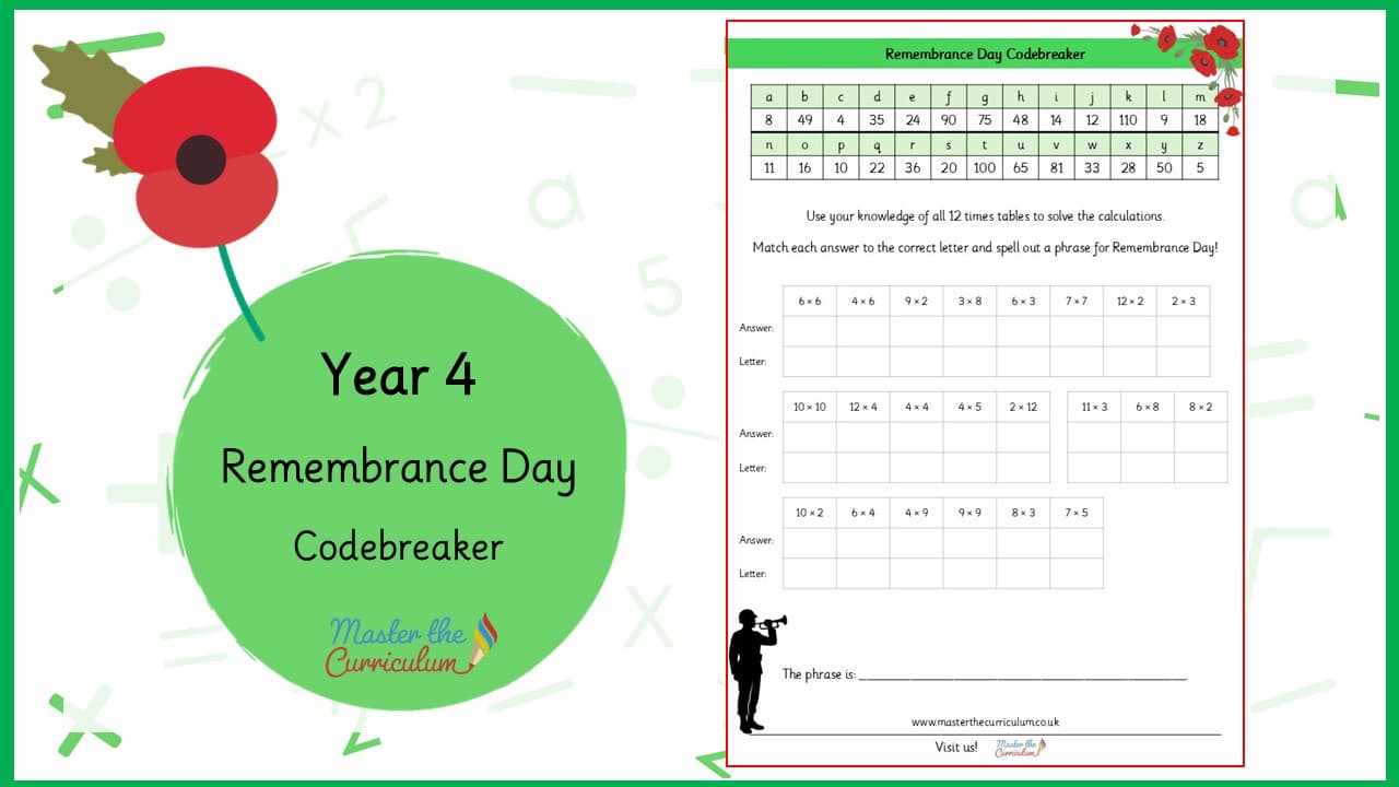 Cover of Remembrance Day Codebreaker