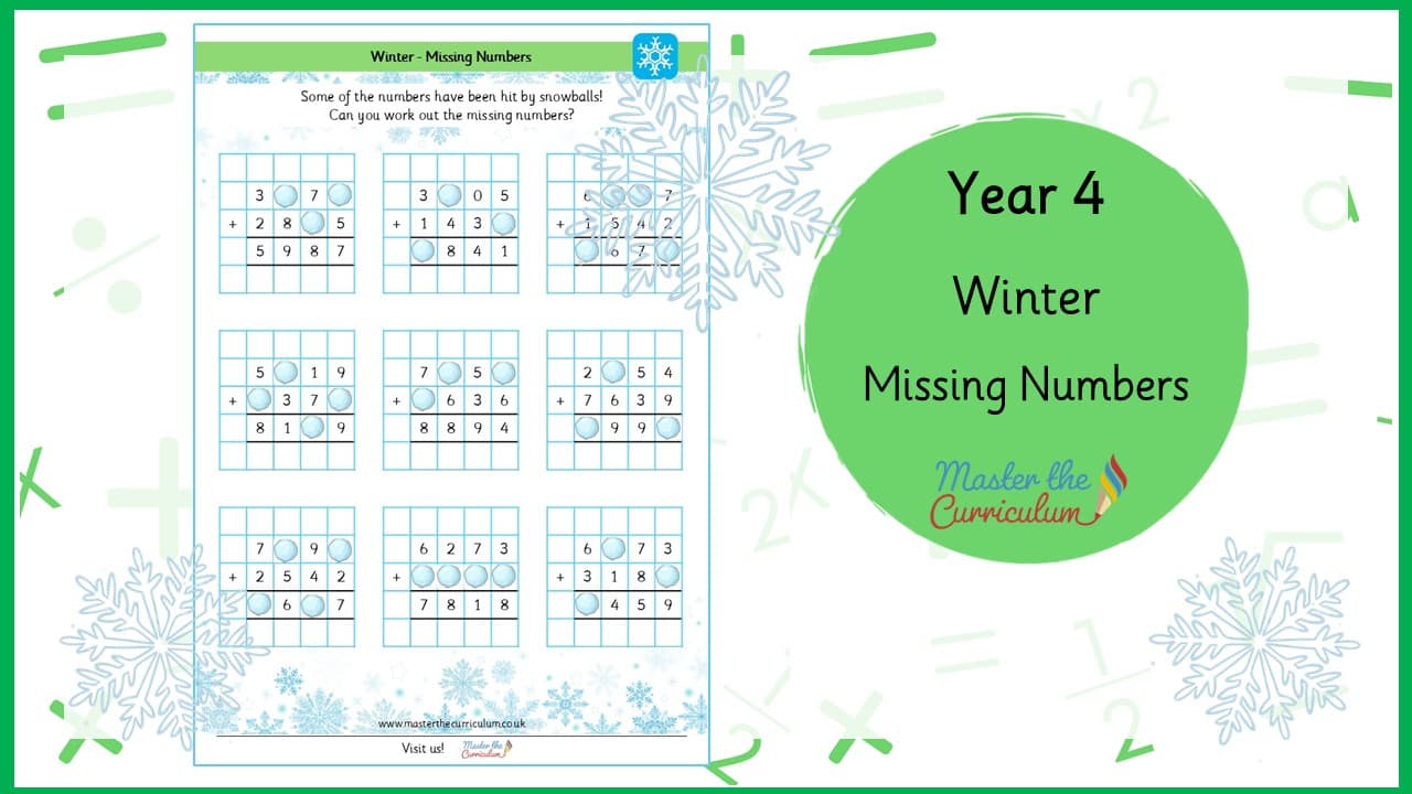 Cover of Winter Missing Numbers