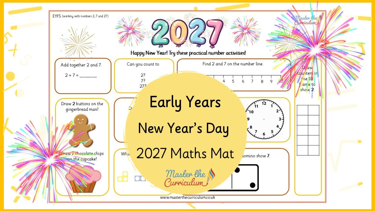 Cover of EYFS New Year 2027 Maths Mat