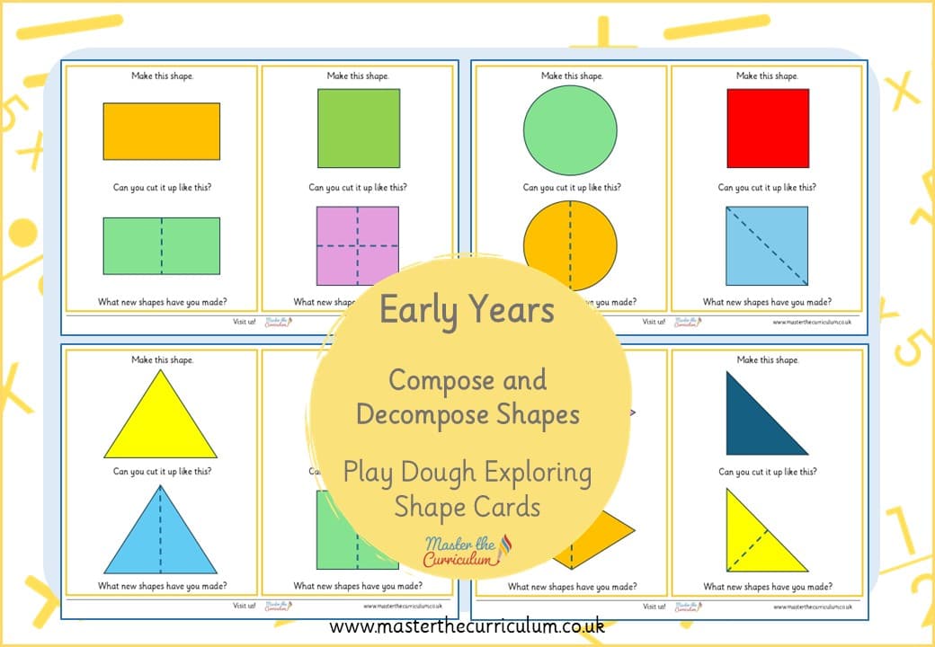 Cover of Compose and Decompose Shapes – Play Dough Shape Cards
