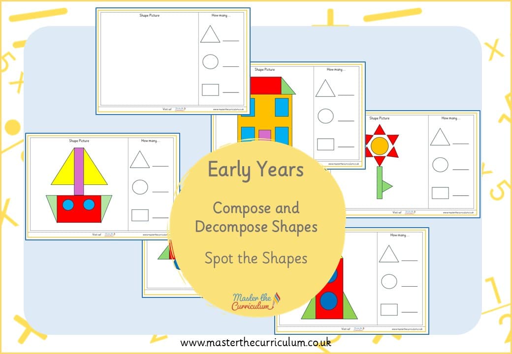 Cover of Compose and Decompose Shapes – Spot the Shapes