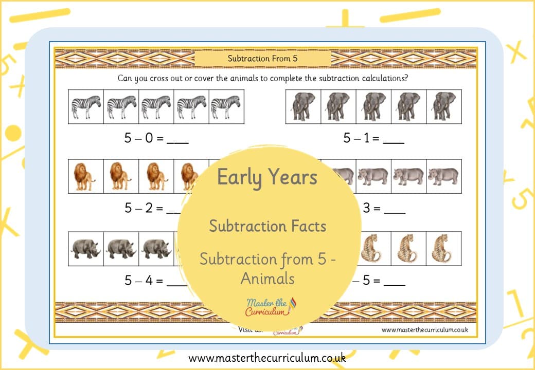 Cover of Subtraction from 5 – Animals