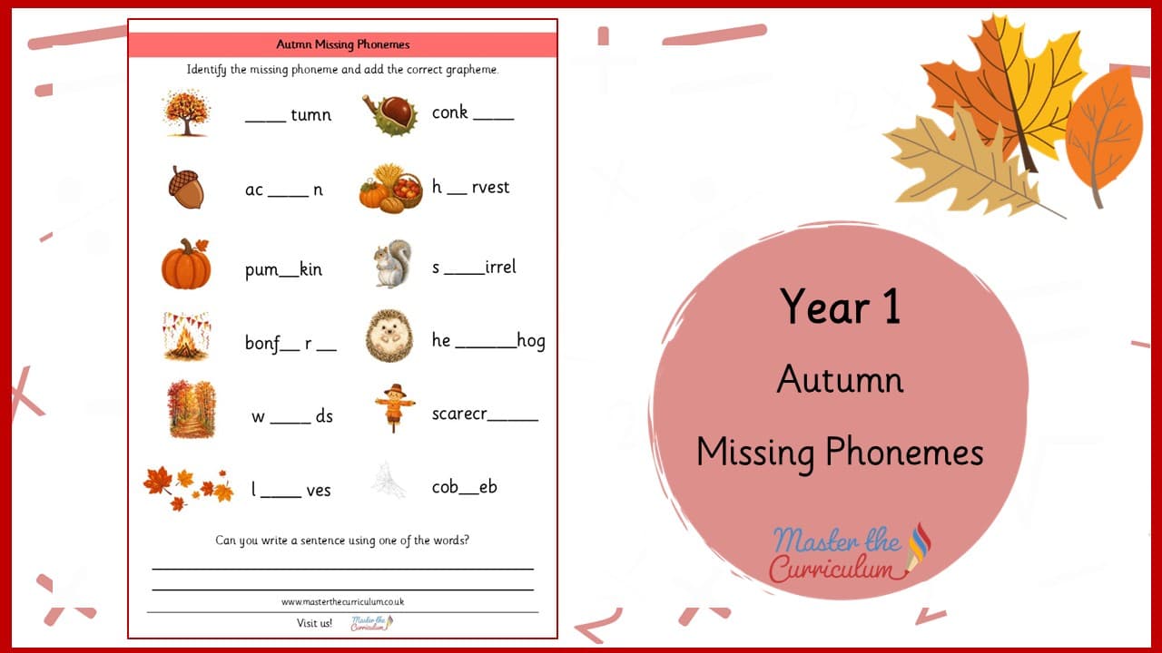Cover of Autumn Missing Phonemes