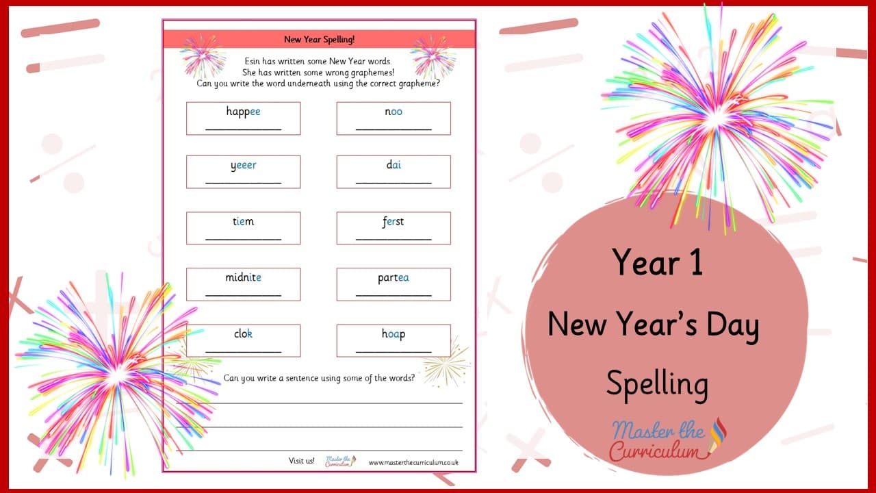 Cover of Year 1 New Year Spelling