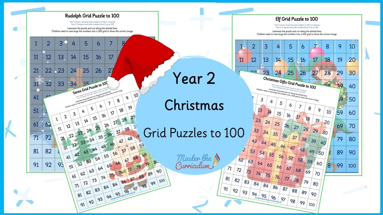 Cover of Christmas Puzzles to 100