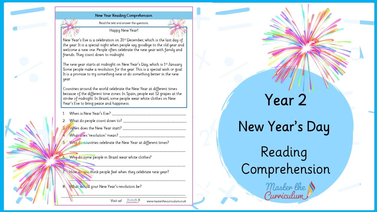 Cover of Year 2 New Year Reading Comprehension