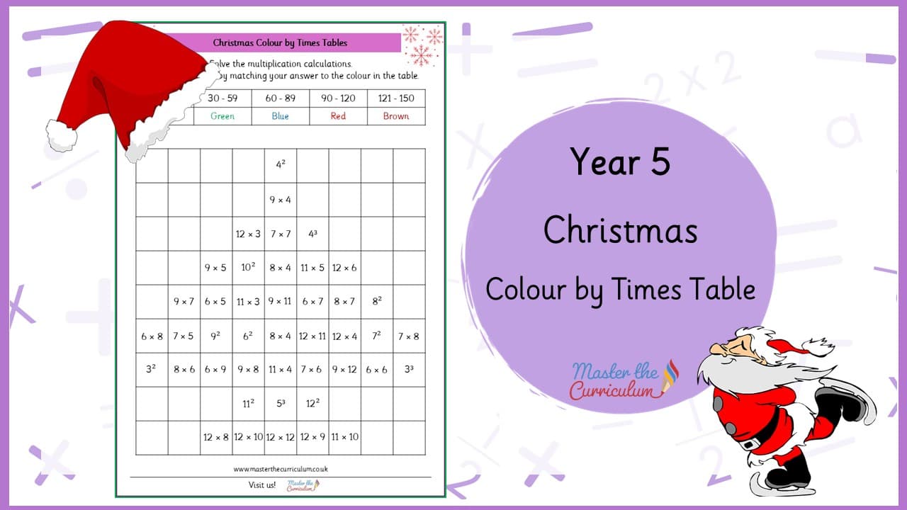 Cover of Christmas Colour by Times Table