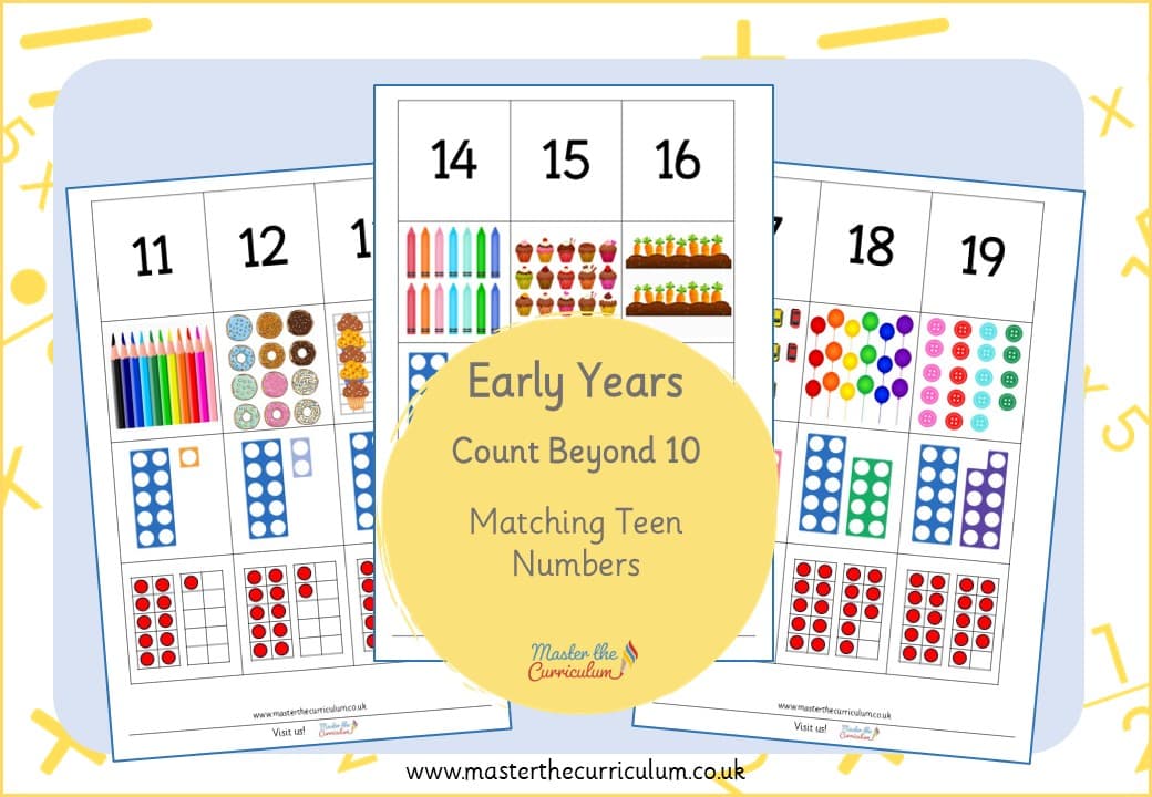 Cover of Count Beyond 10 – Matching Teen Numbers