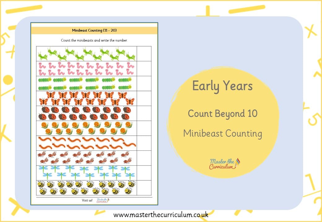 Cover of Count Beyond 10 – Minibeast Counting