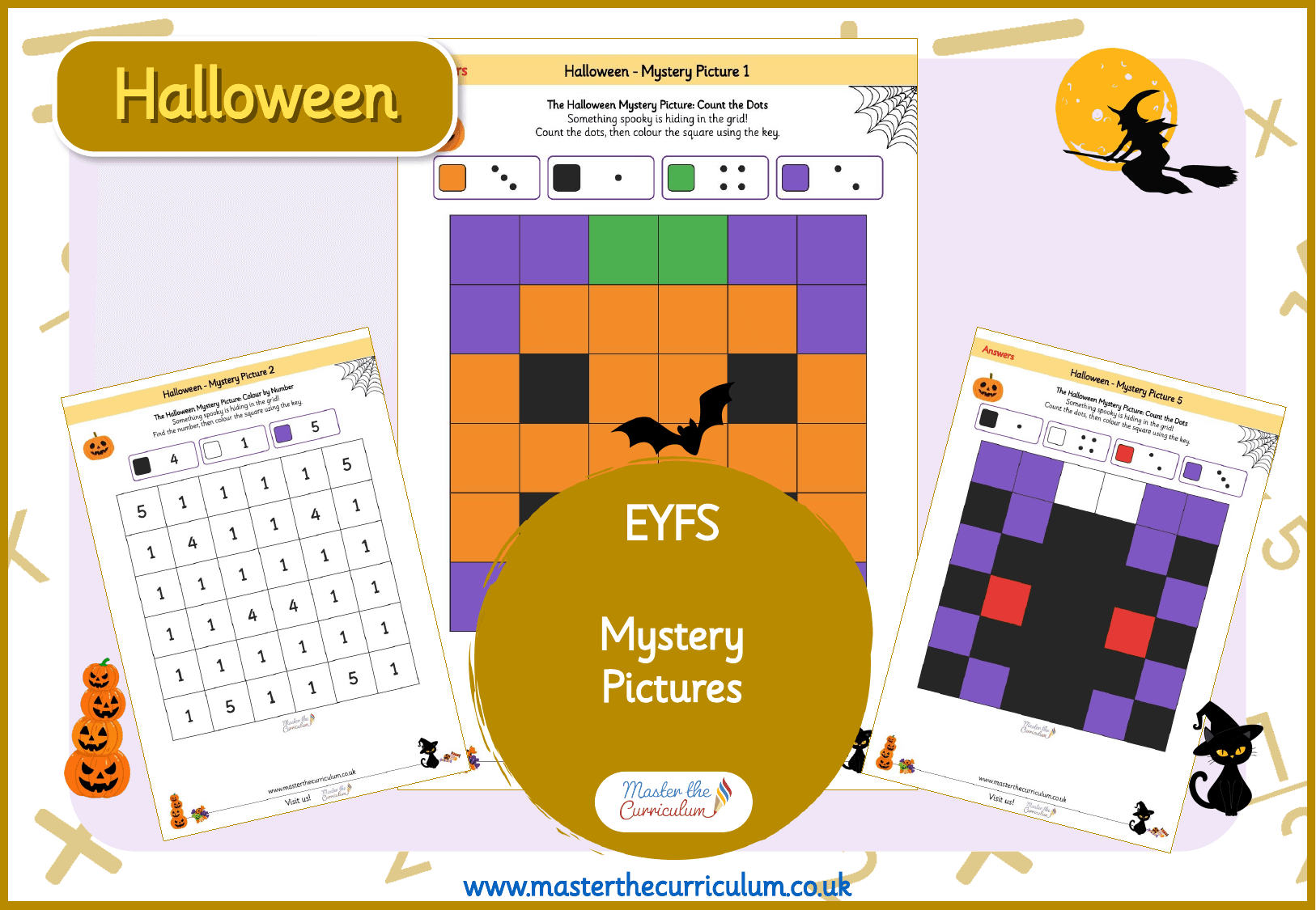 Cover of EYFS Halloween Mystery Pictures (Colour by Answer)