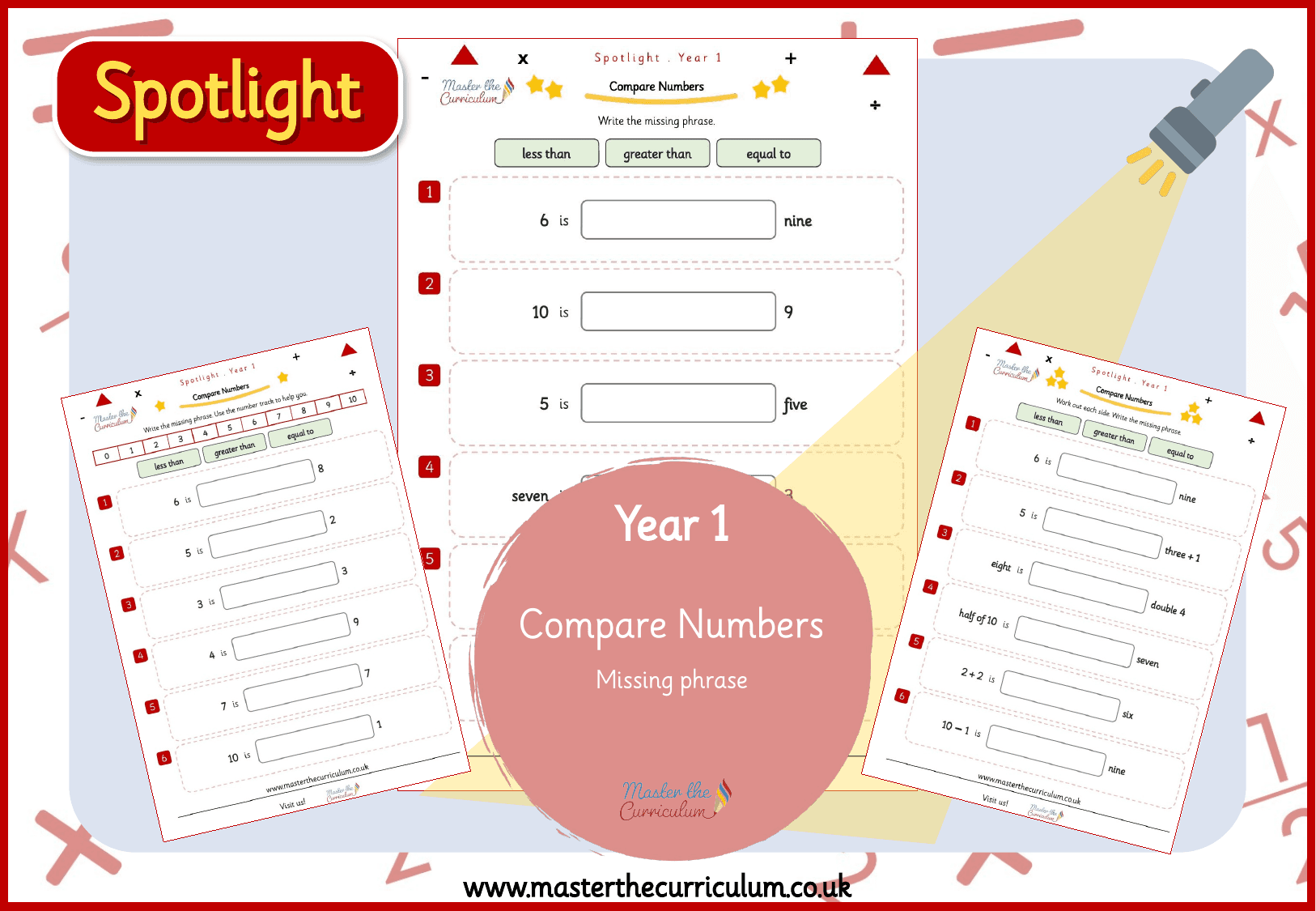 Cover of Spotlight Y1 Compare Numbers: Missing Phrase