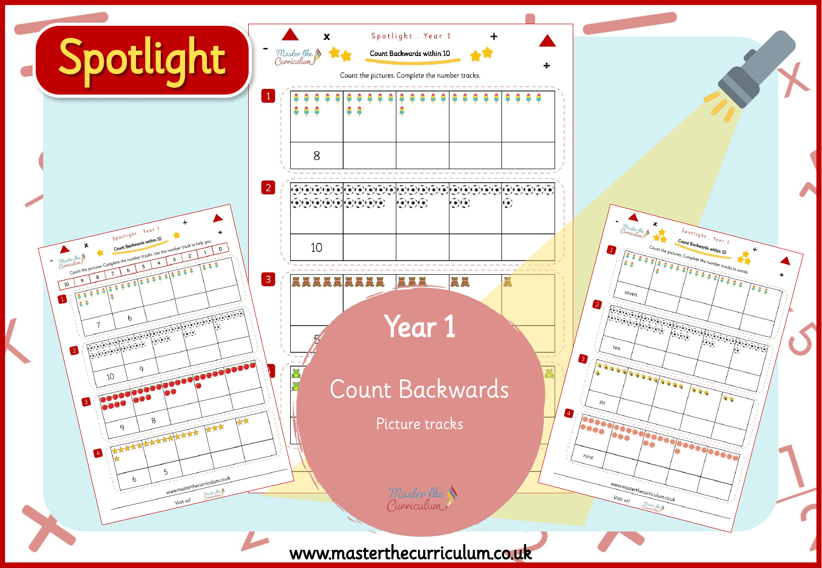 Cover of Spotlight Y1 Count Backwards: Picture Tracks