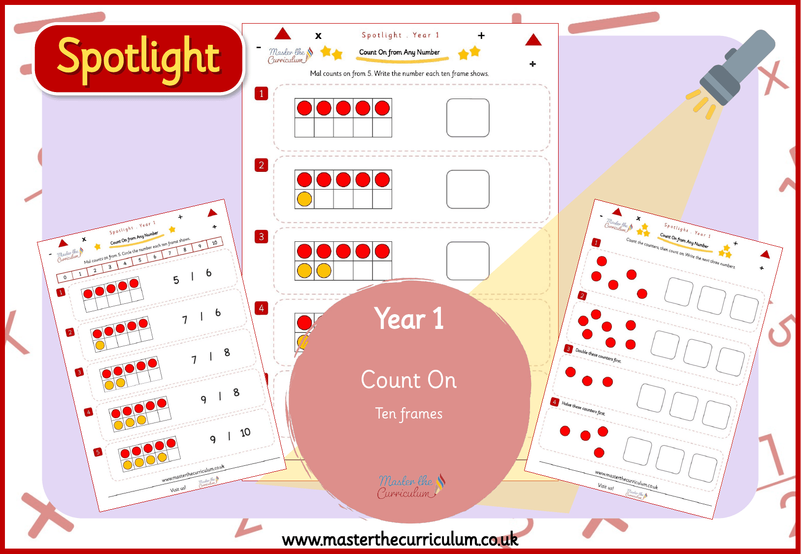Cover of Spotlight Y1 Count On from Any Number: Ten Frames