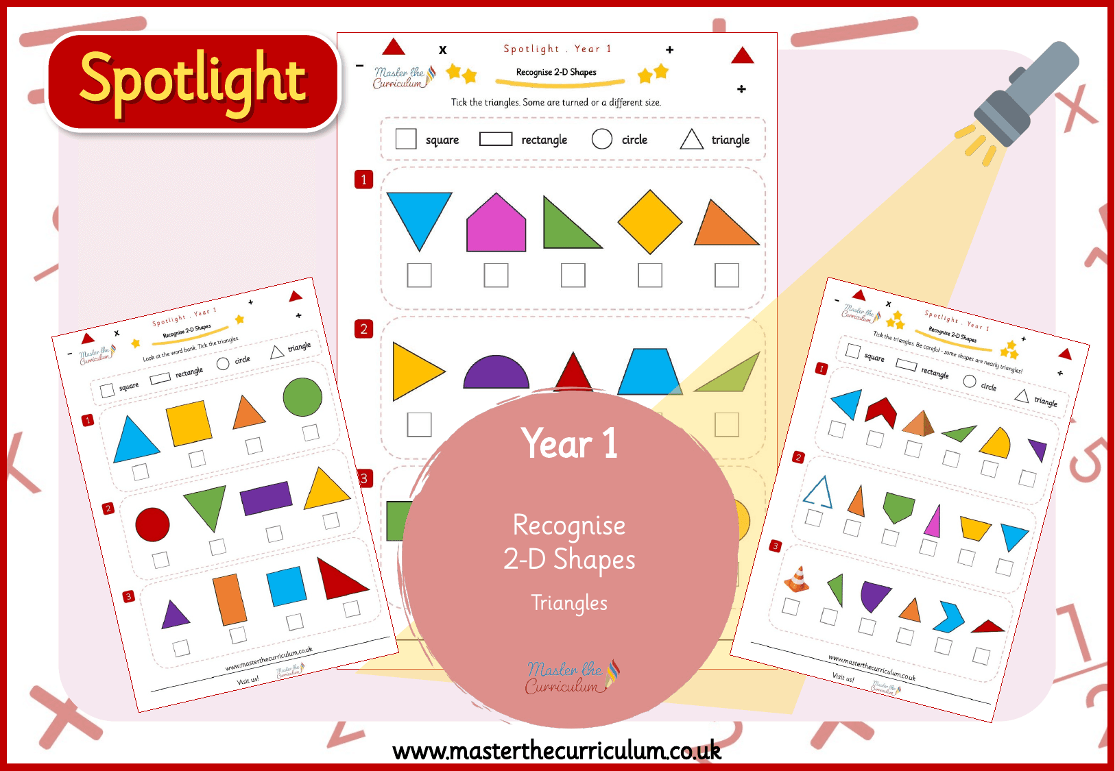 Cover of Spotlight Y1 Recognise Triangles: 2-D Shapes