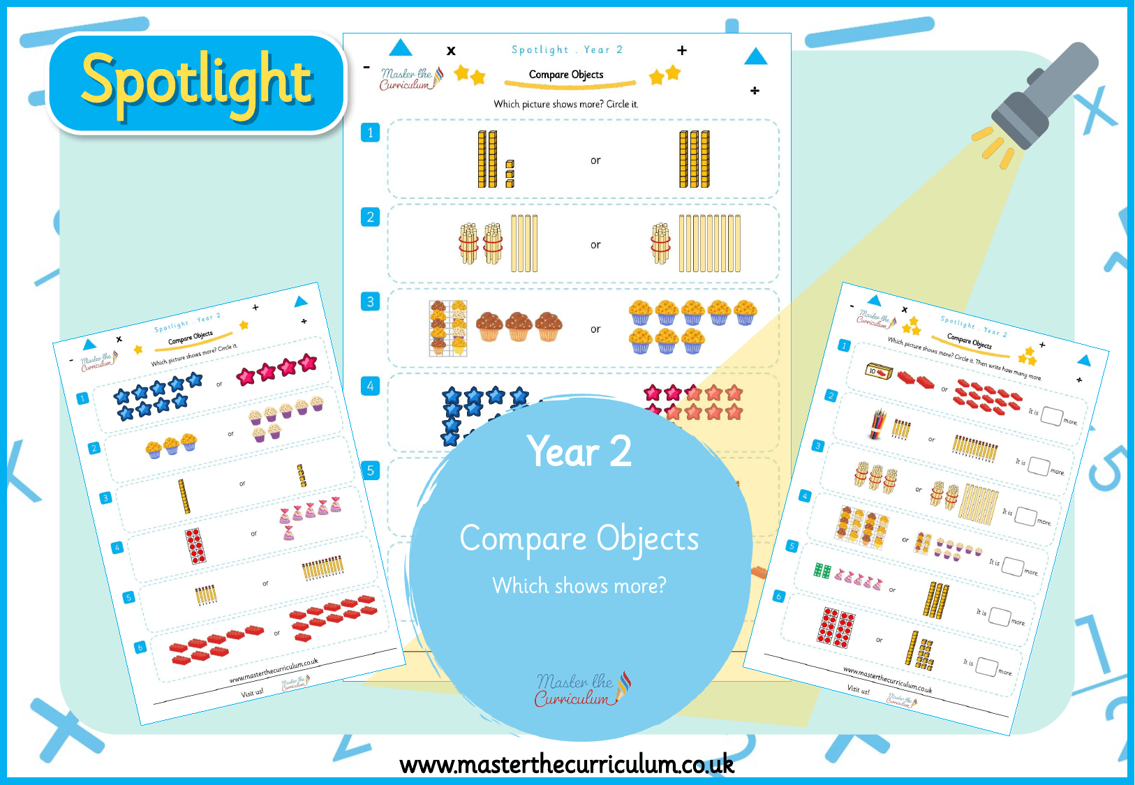 Cover of Spotlight Yr2 Compare objects Which shows more