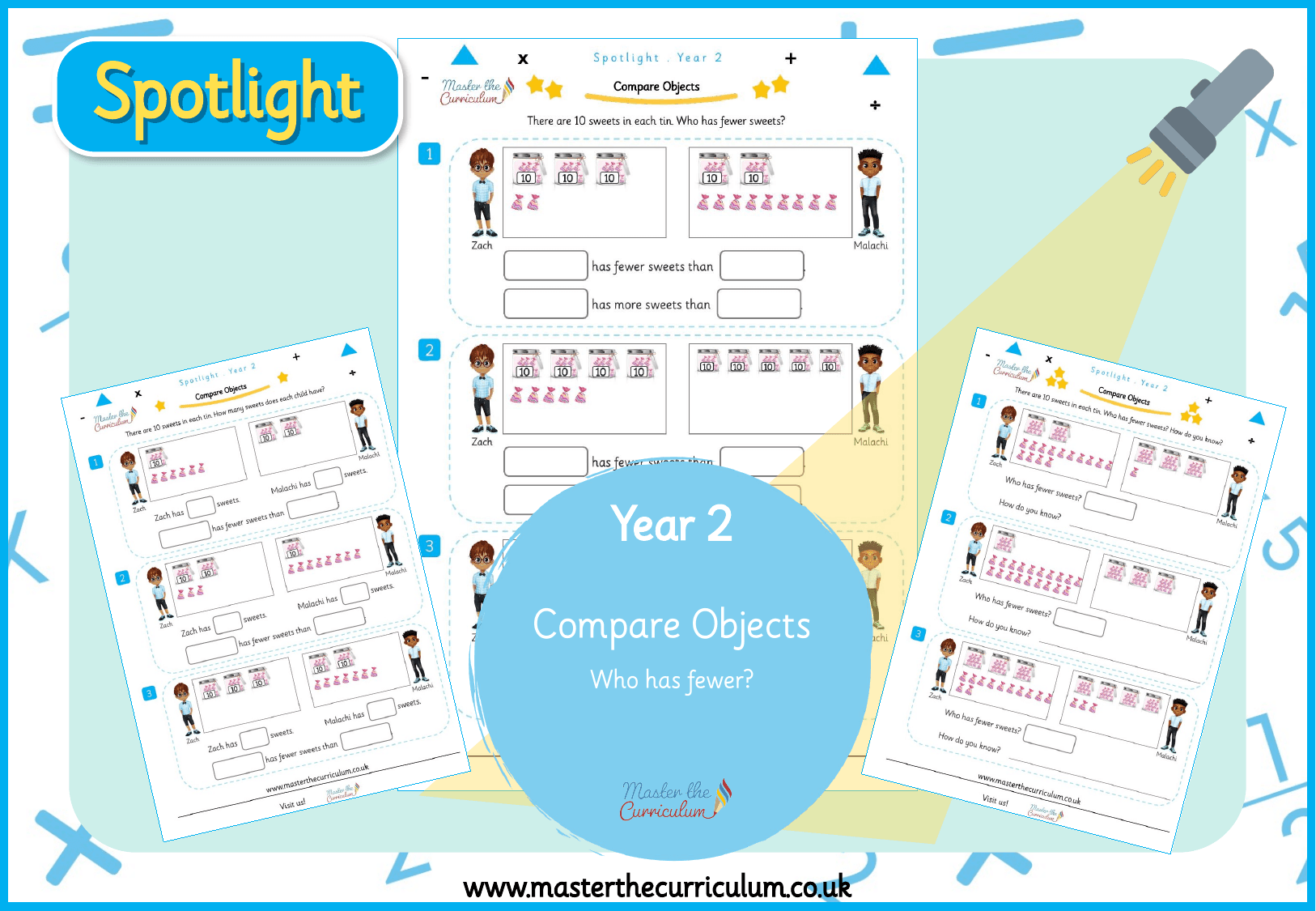 Cover of Spotlight Yr2 Compare objects Sweets in tins