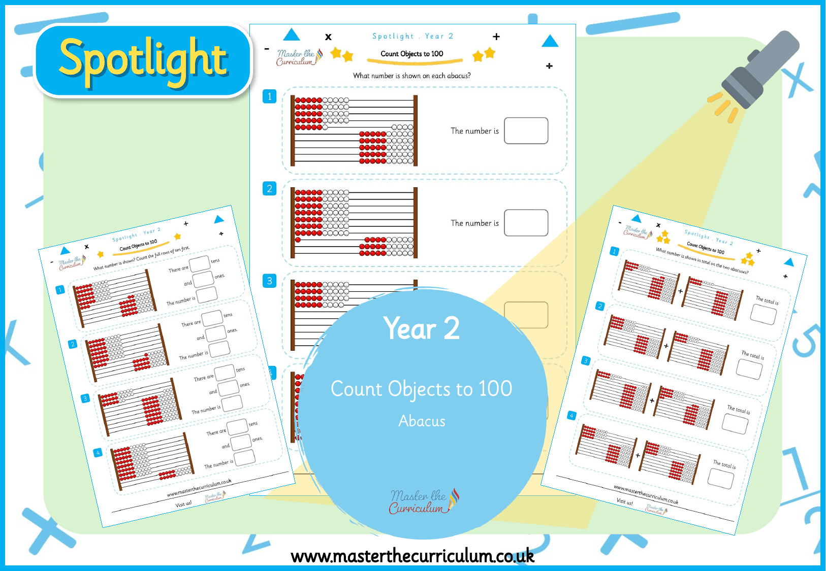 Cover of Spotlight Yr2 Count objects to 100 Abacus