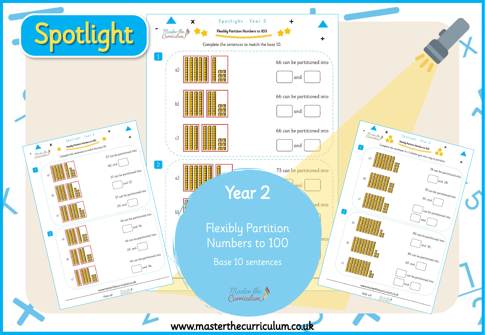 Cover of Spotlight Yr2 Flexibly partition Base 10 sentences