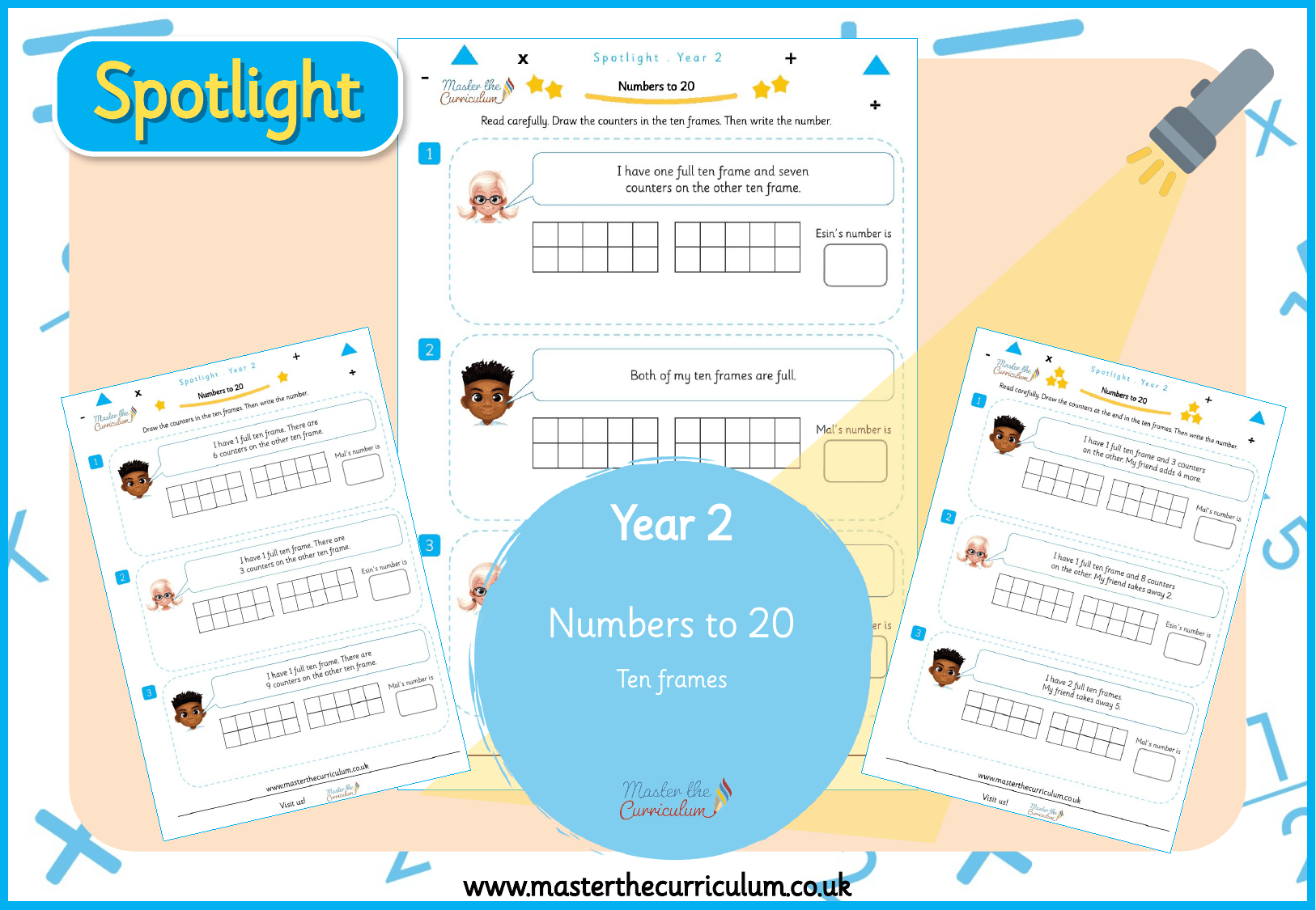 Cover of Spotlight Yr2 Numbers to 20 Ten frames