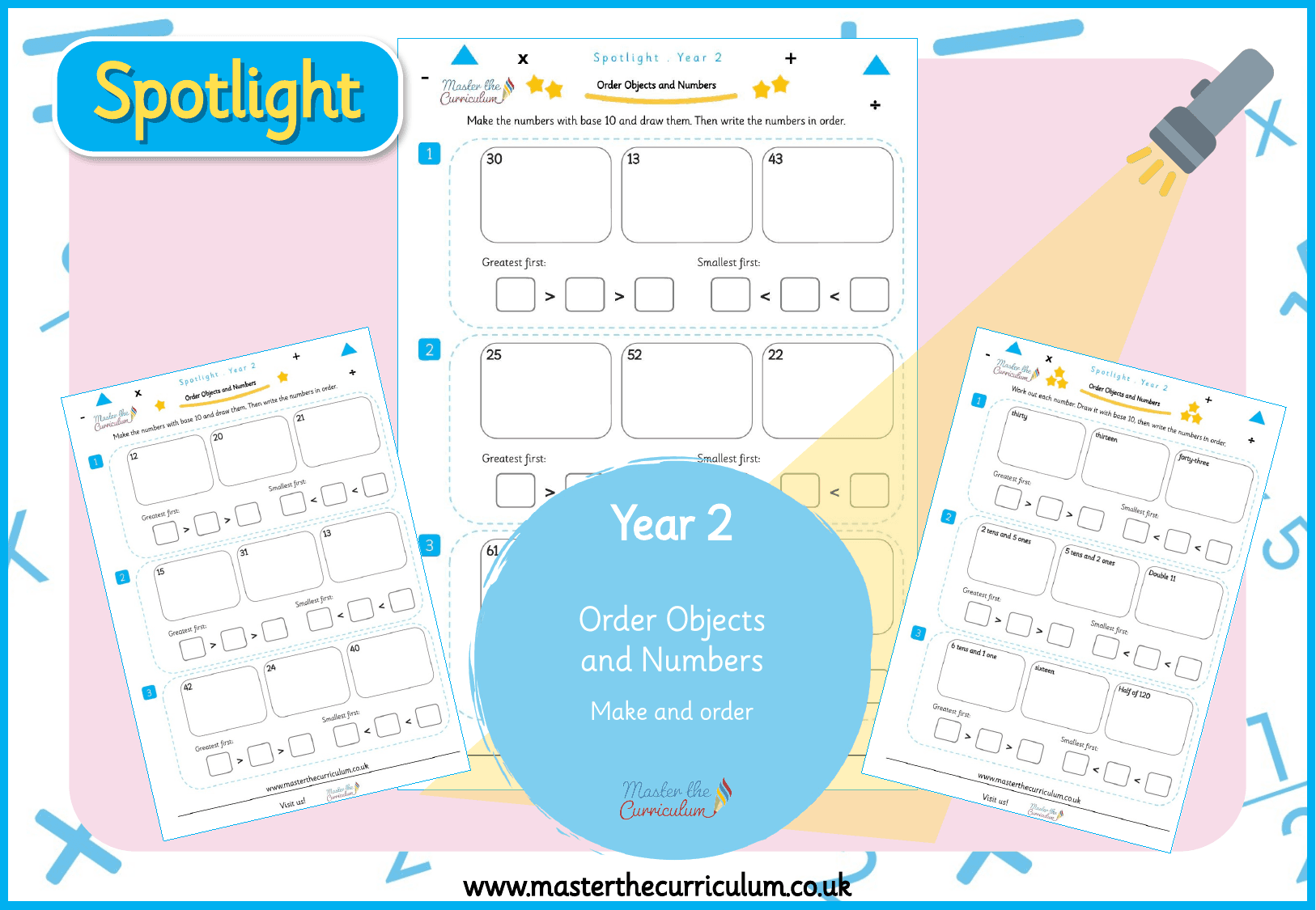 Cover of Spotlight Y2 Make Numbers with Base 10 and Order Them