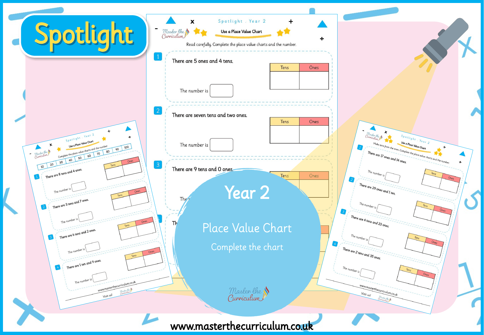 Cover of Spotlight Yr2 Place value chart Complete the chart