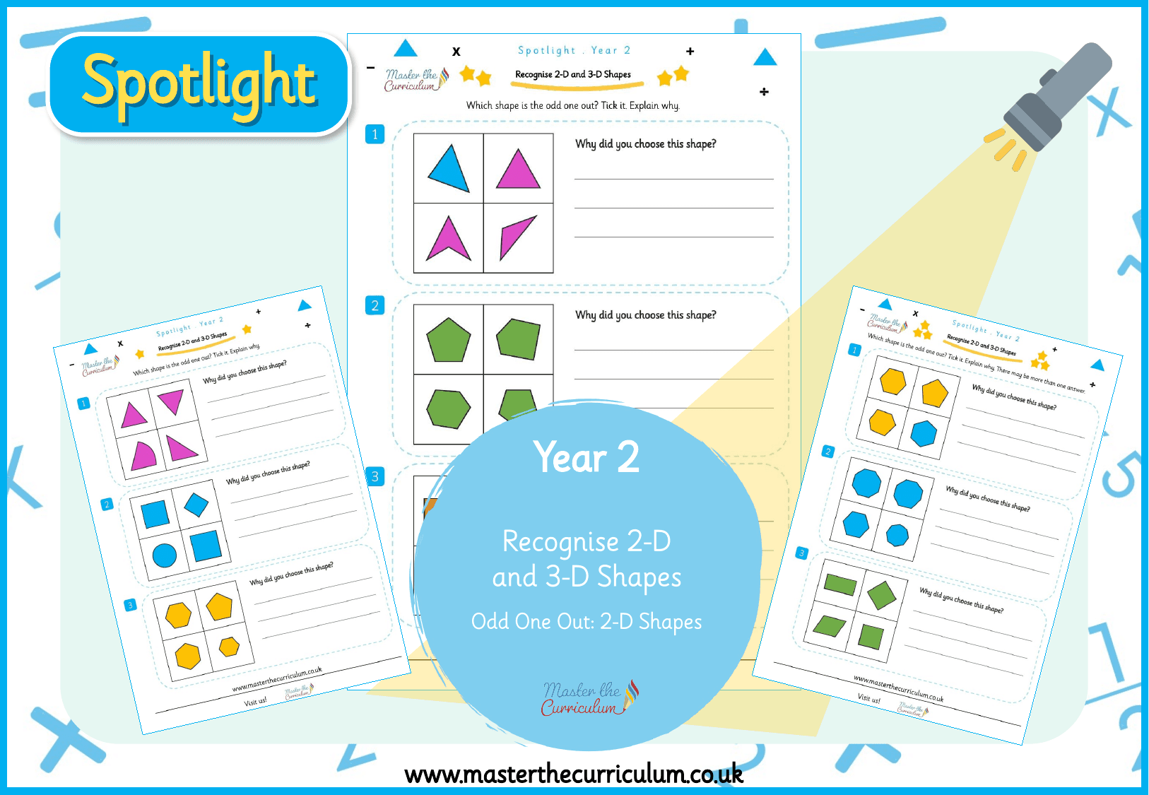 Cover of Spotlight Y2 Odd One Out: 2-D Shapes