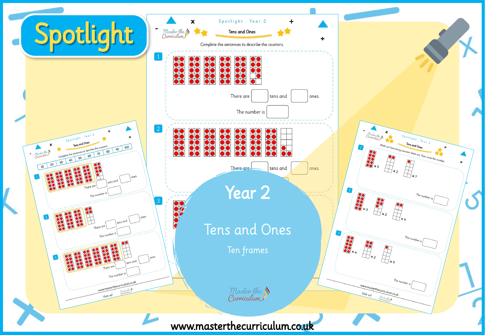 Cover of Spotlight Yr2 Tens and ones Ten frames